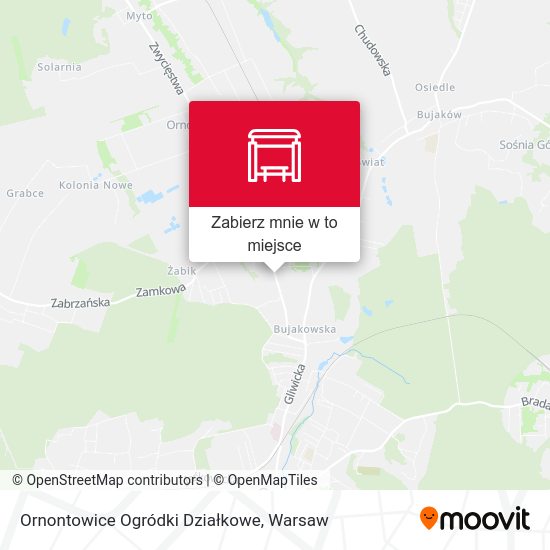 Mapa Ornontowice Ogródki Działkowe