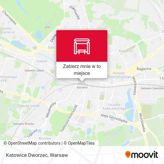 Mapa Katowice Dworzec