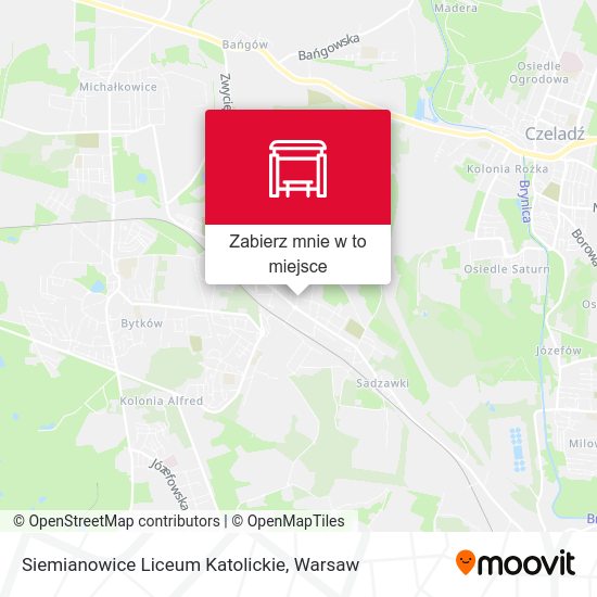 Mapa Siemianowice Liceum Katolickie