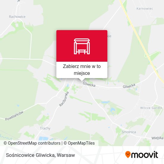 Mapa Sośnicowice Gliwicka