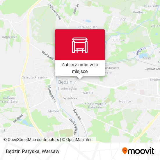 Mapa Będzin Paryska