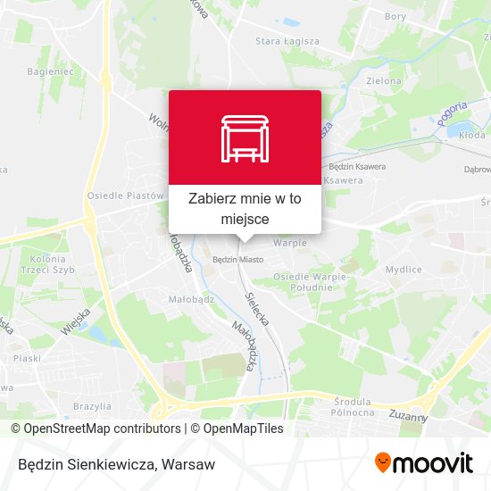 Mapa Będzin Sienkiewicza