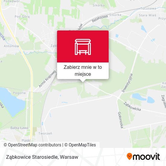 Mapa Ząbkowice Starosiedle