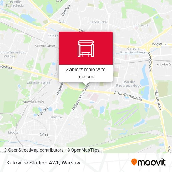 Mapa Katowice Stadion AWF