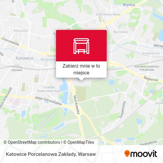 Mapa Katowice Porcelanowa Zakłady