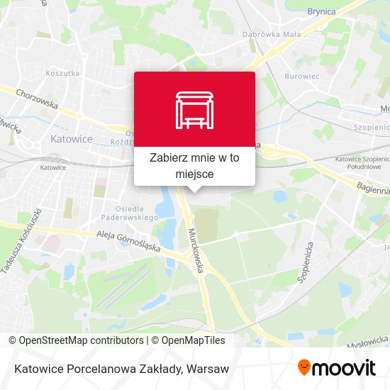 Mapa Katowice Porcelanowa Zakłady