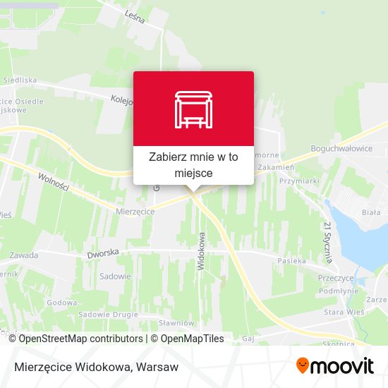 Mapa Mierzęcice Widokowa