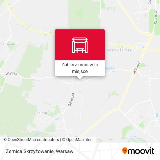 Mapa Żernica Skrzyżowanie