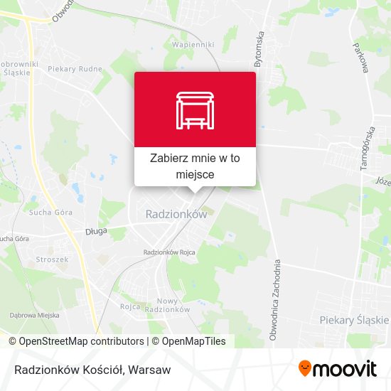 Mapa Radzionków Kościół