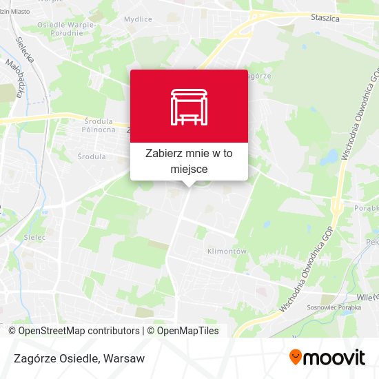 Mapa Zagórze Osiedle