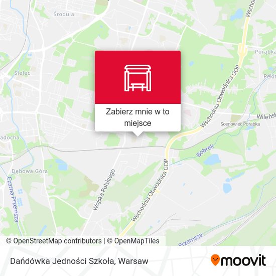 Mapa Dańdówka Jedności Szkoła