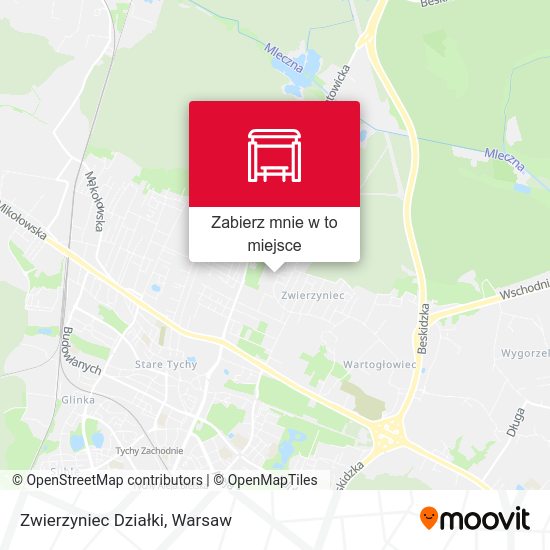 Mapa Zwierzyniec Działki