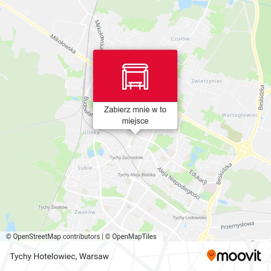 Mapa Tychy Hotelowiec