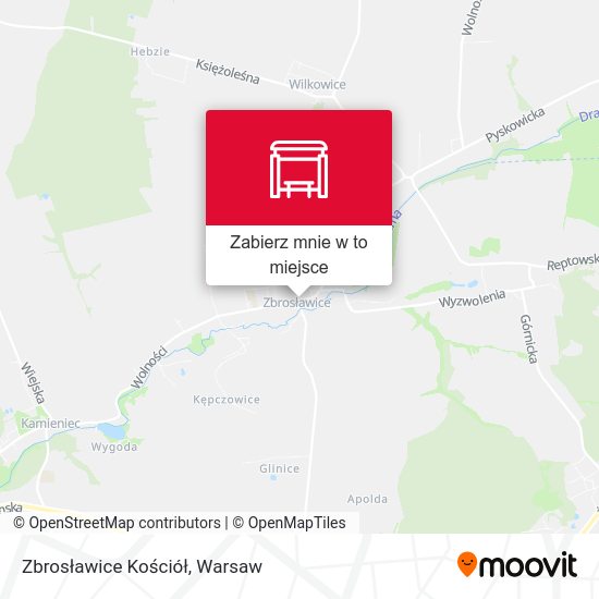 Mapa Zbrosławice Kościół