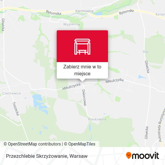 Mapa Przezchlebie Skrzyżowanie