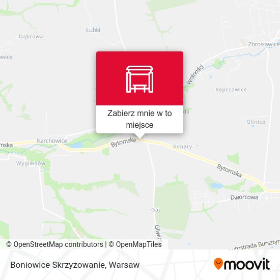 Mapa Boniowice Skrzyżowanie