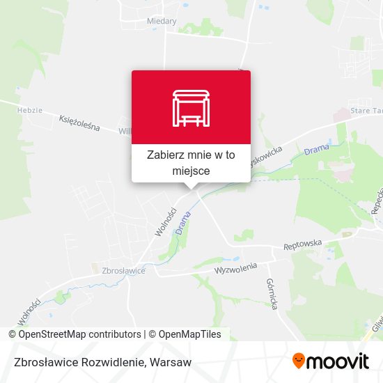 Mapa Zbrosławice Rozwidlenie