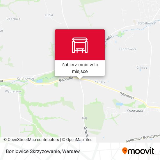 Mapa Boniowice Skrzyżowanie