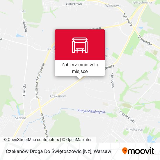 Mapa Czekanów Droga Do Świętoszowic [Nż]