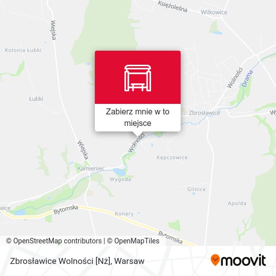 Mapa Zbrosławice Wolności [Nż]