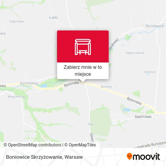 Mapa Boniowice Skrzyżowanie