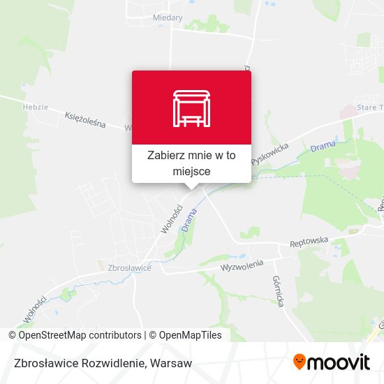 Mapa Zbrosławice Rozwidlenie