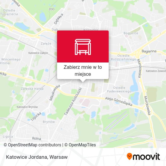 Mapa Katowice Jordana