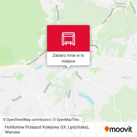 Mapa Hołdunów Przejazd Kolejowy (Ul. Lędzińska)