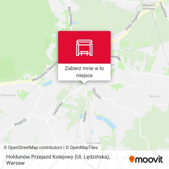 Mapa Hołdunów Przejazd Kolejowy (Ul. Lędzińska)