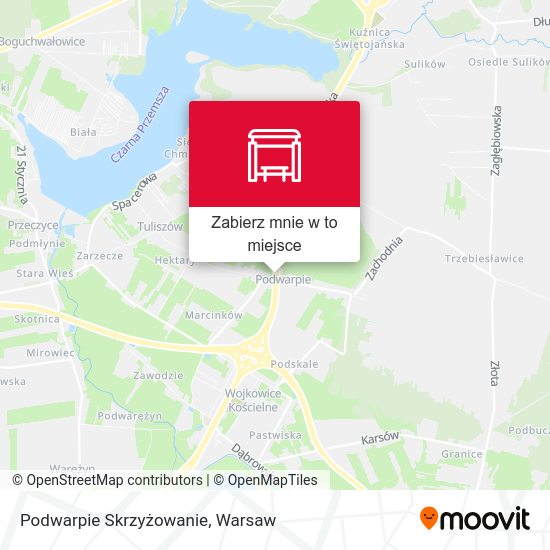 Mapa Podwarpie Skrzyżowanie