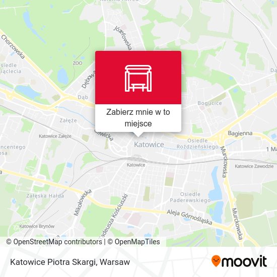 Mapa Katowice Piotra Skargi