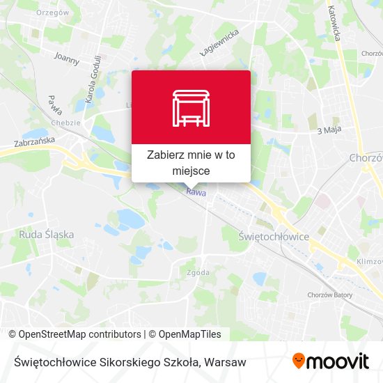 Mapa Świętochłowice Sikorskiego Szkoła