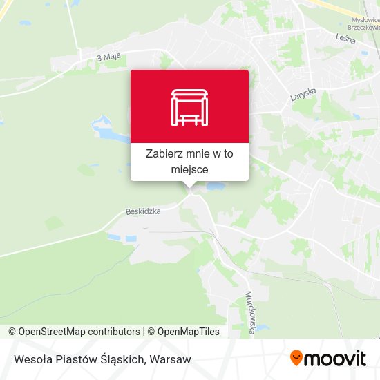 Mapa Wesoła Piastów Śląskich