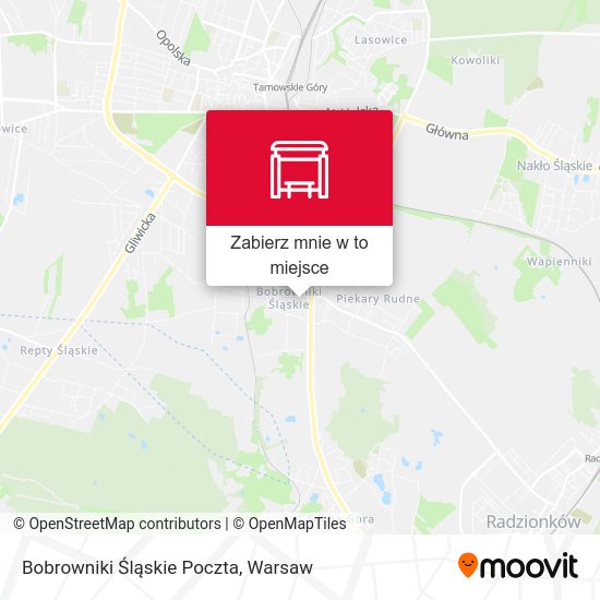 Mapa Bobrowniki Śląskie Poczta