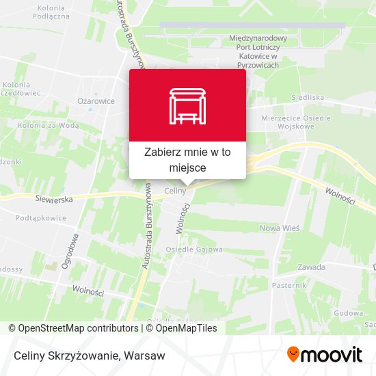 Mapa Celiny Skrzyżowanie