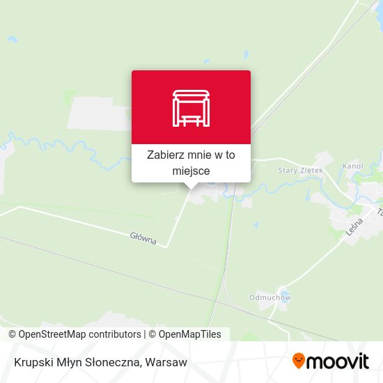 Mapa Krupski Młyn Słoneczna