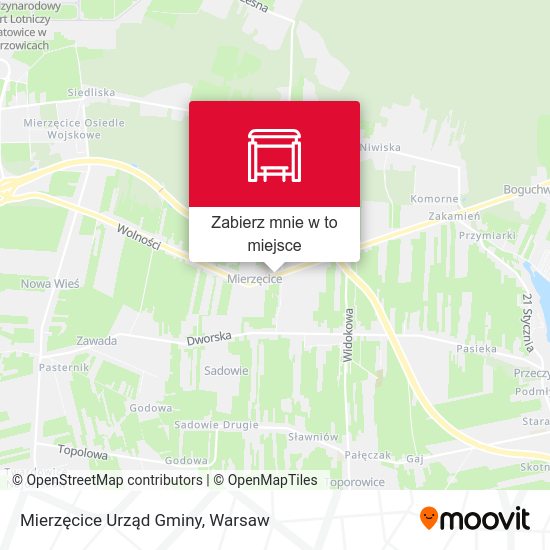 Mapa Mierzęcice Urząd Gminy