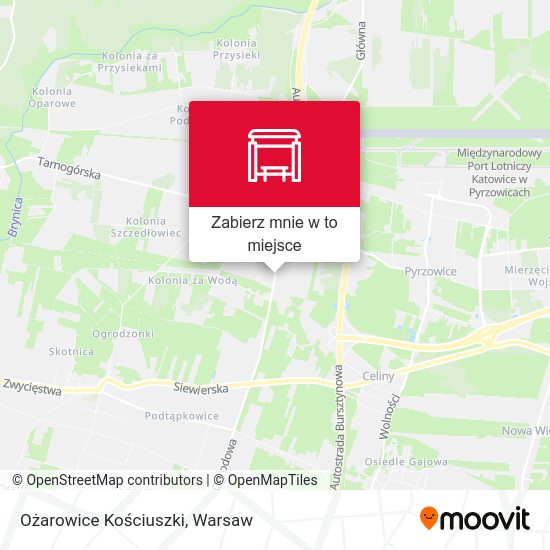 Mapa Ożarowice Kościuszki