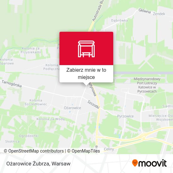 Mapa Ożarowice Żubrza