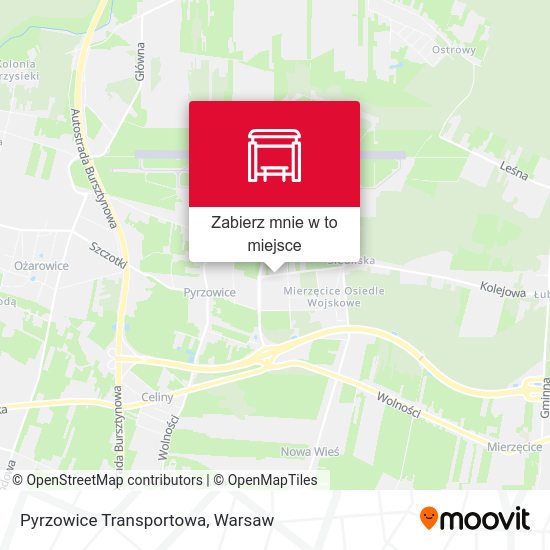 Mapa Pyrzowice Transportowa