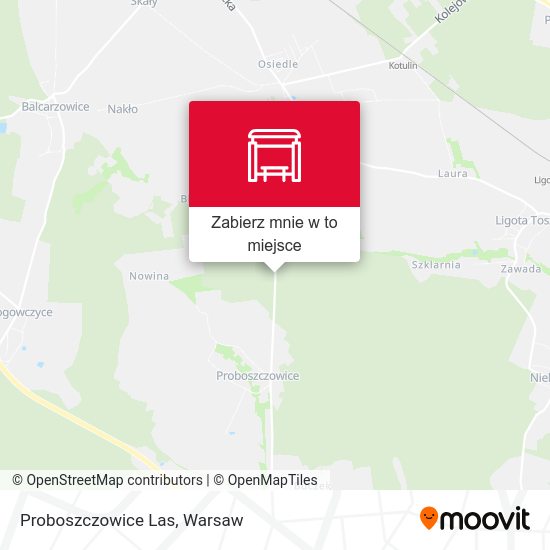 Mapa Proboszczowice Las