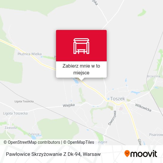 Mapa Pawłowice Skrzyżowanie Z Dk-94