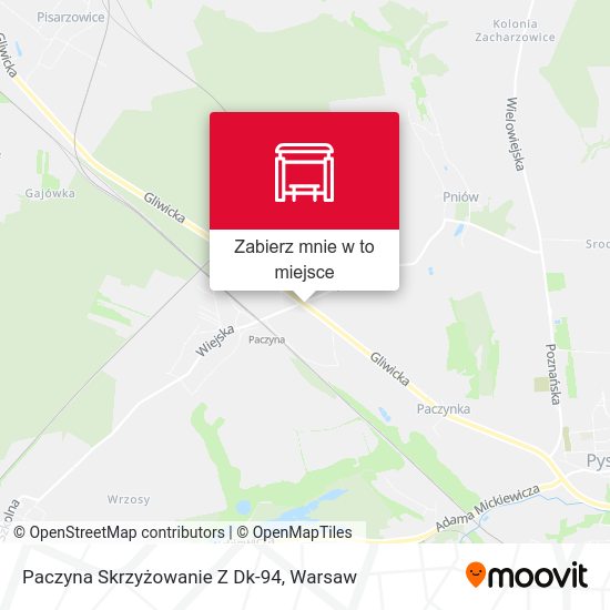 Mapa Paczyna Skrzyżowanie Z Dk-94