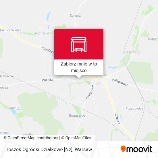 Mapa Toszek Ogródki Działkowe [Nż]