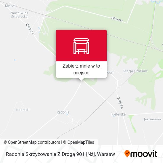 Mapa Radonia Skrzyżowanie Z Drogą 901 [Nż]