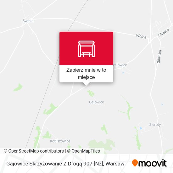 Mapa Gajowice Skrzyżowanie Z Drogą 907 [Nż]