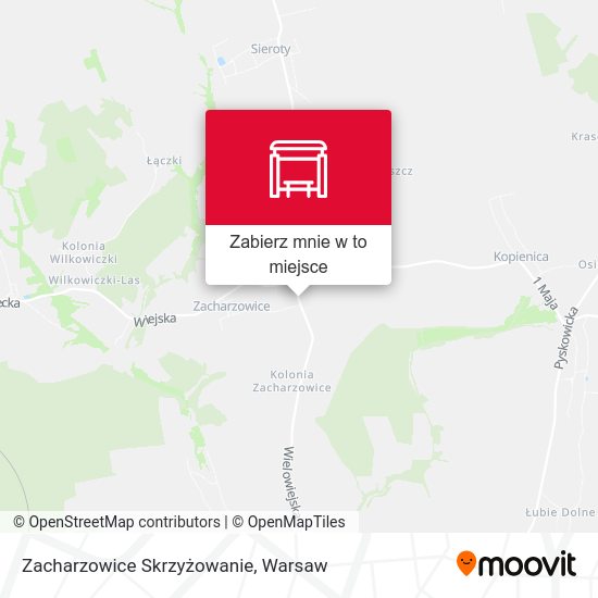 Mapa Zacharzowice Skrzyżowanie