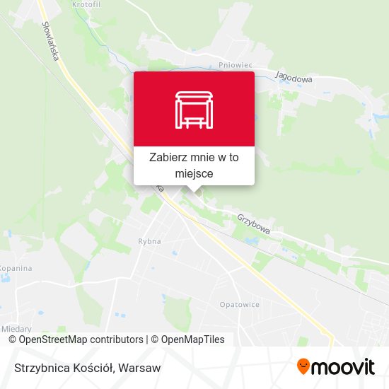 Mapa Strzybnica Kościół