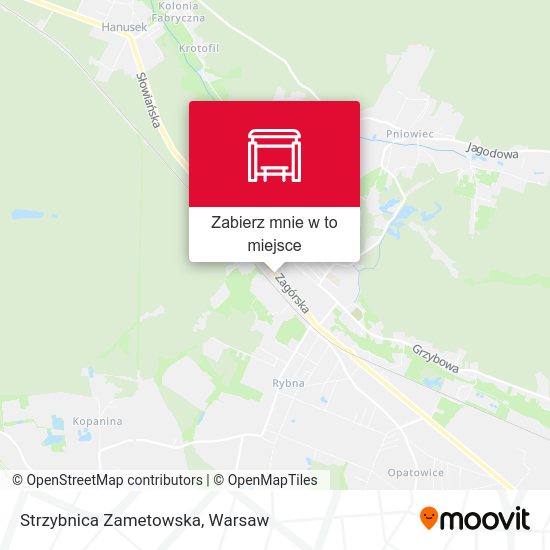 Mapa Strzybnica Zametowska