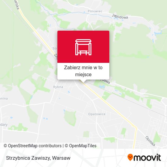 Mapa Strzybnica Zawiszy